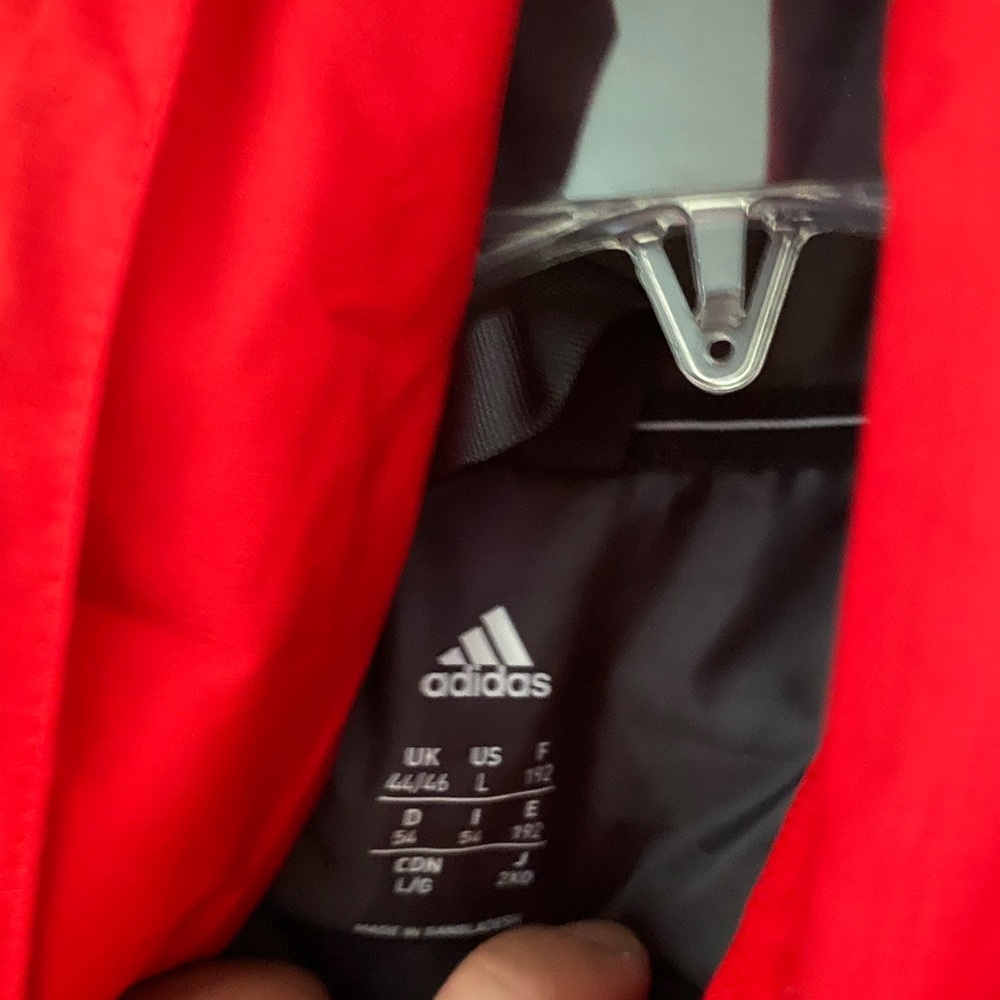 Large Adidas Windbreaker Soft Shell Jacket Worn O… - image 3